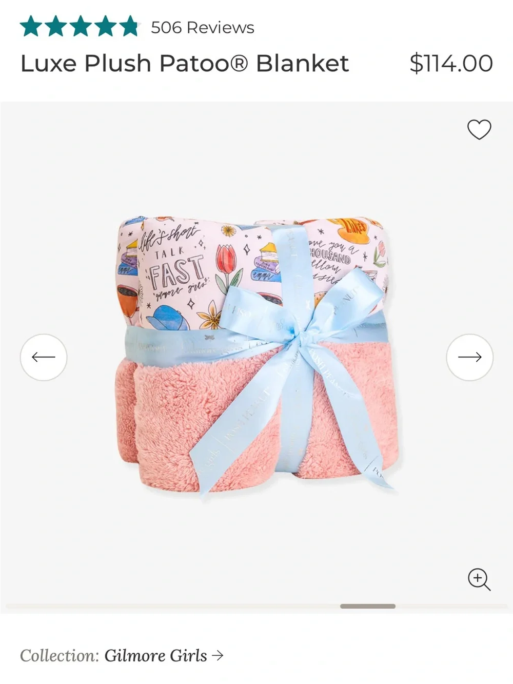 Posh Peanut Gilmore Girls Luxe Plush Patoo Blanket